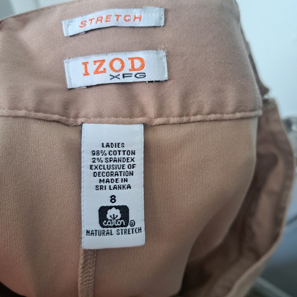 Izod XFG Stretch Khaki Plaid Skort Women's Size 8 - Picture 8 of 9